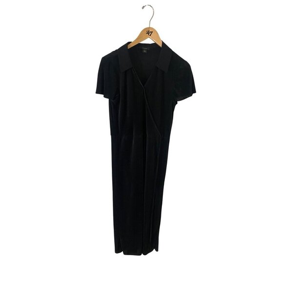 Halogen Dresses & Skirts - Halogen Women's Black Pleated Short Sleeve Midi Dress - Medium